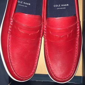 Cole Haan red loafers
